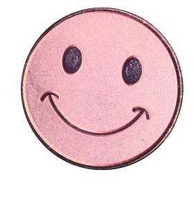 Bronze Smiling face badge (pack of 5)
