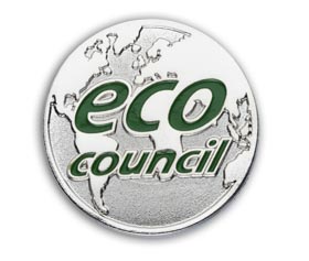 Eco Council globe badge (pack of 5)