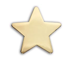 Gold Polished Star badge (pack of 5)