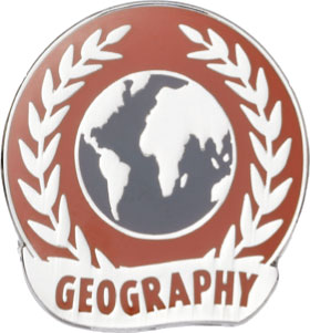 Geography Enamel Badge (pack of 5)