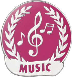 Music Enamel badge (pack of 5)