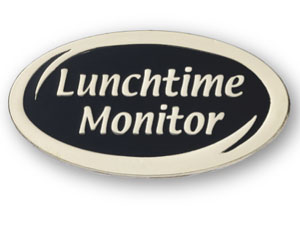 Lunchtime Monitor enamel badge (pack of 5)