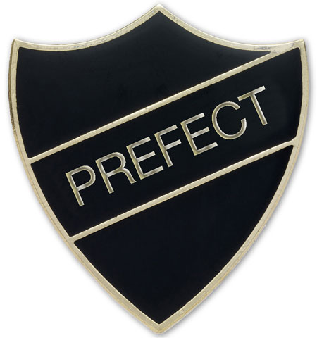 PREFECT badge black and gold (pack of 5)