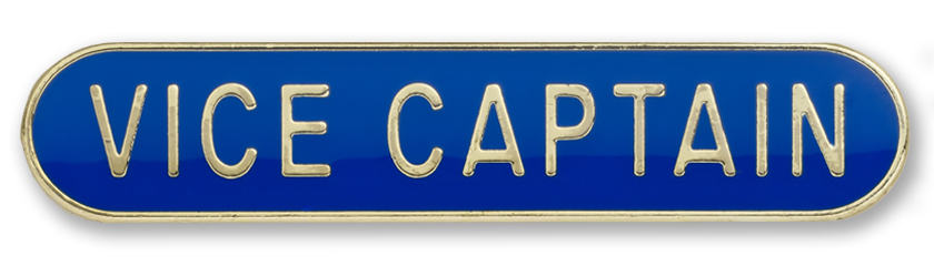 VICE CAPTAIN badge blue (pack of 5)
