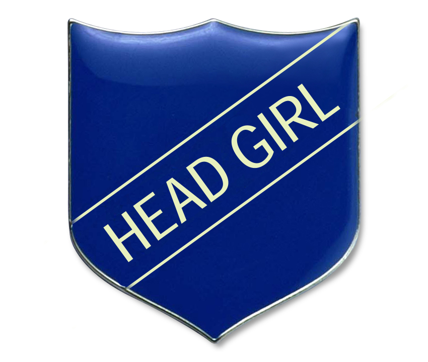 HEAD GIRL badge blue (pack of 5)