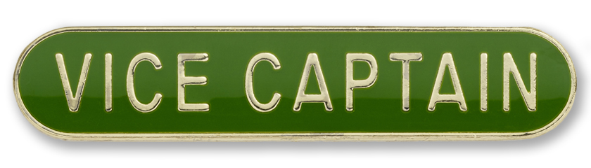 VICE CAPTAIN badge green (pack of 5)