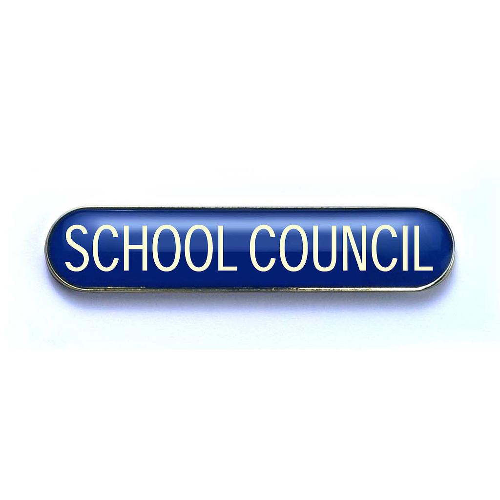SCHOOL COUNCIL badge blue (pack of 5)