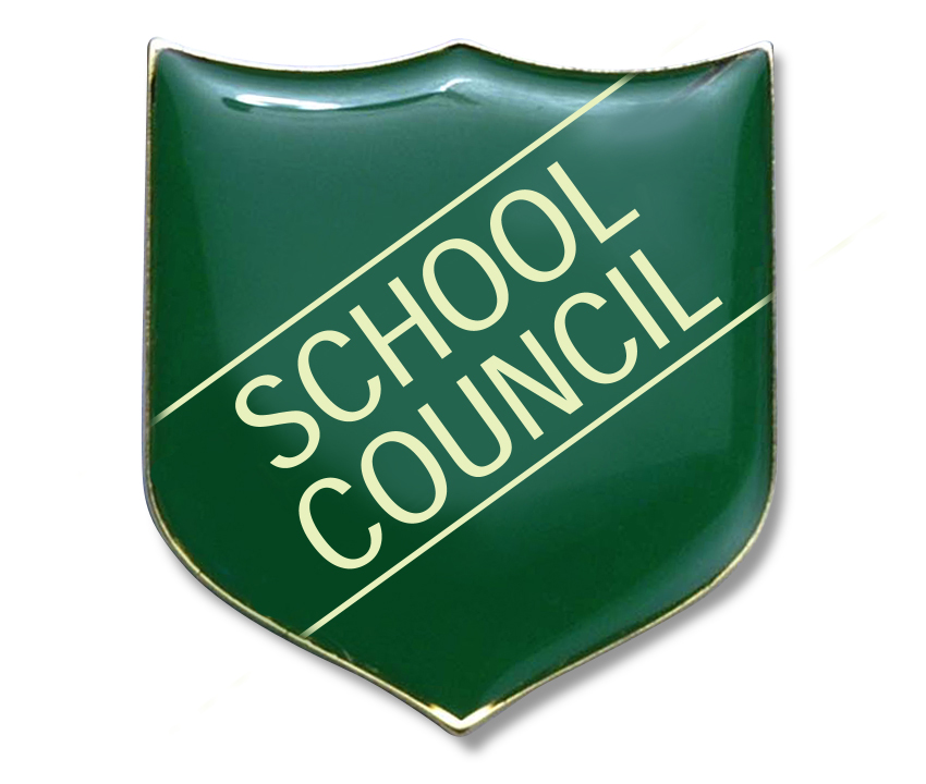 SCHOOL COUNCIL badge green (pack of 5)