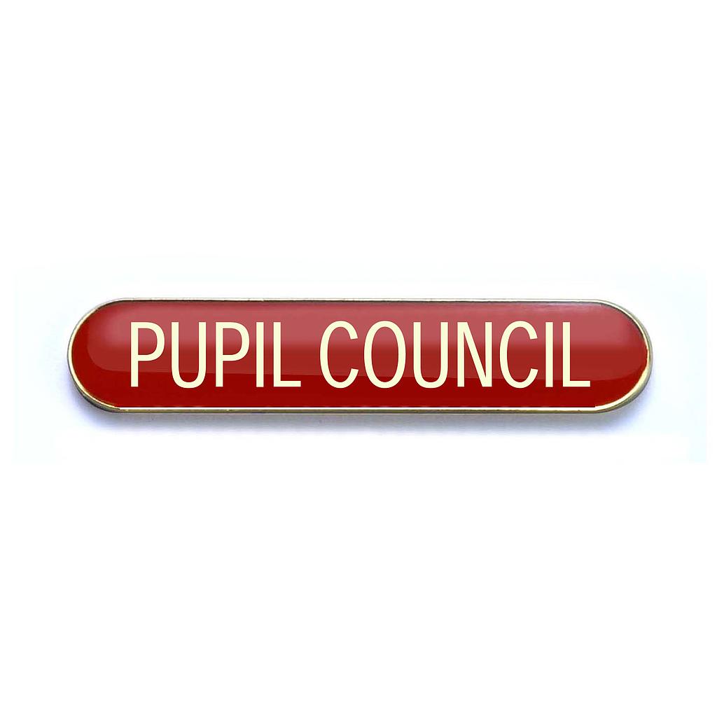PUPIL COUNCIL badge red (pack of 5)