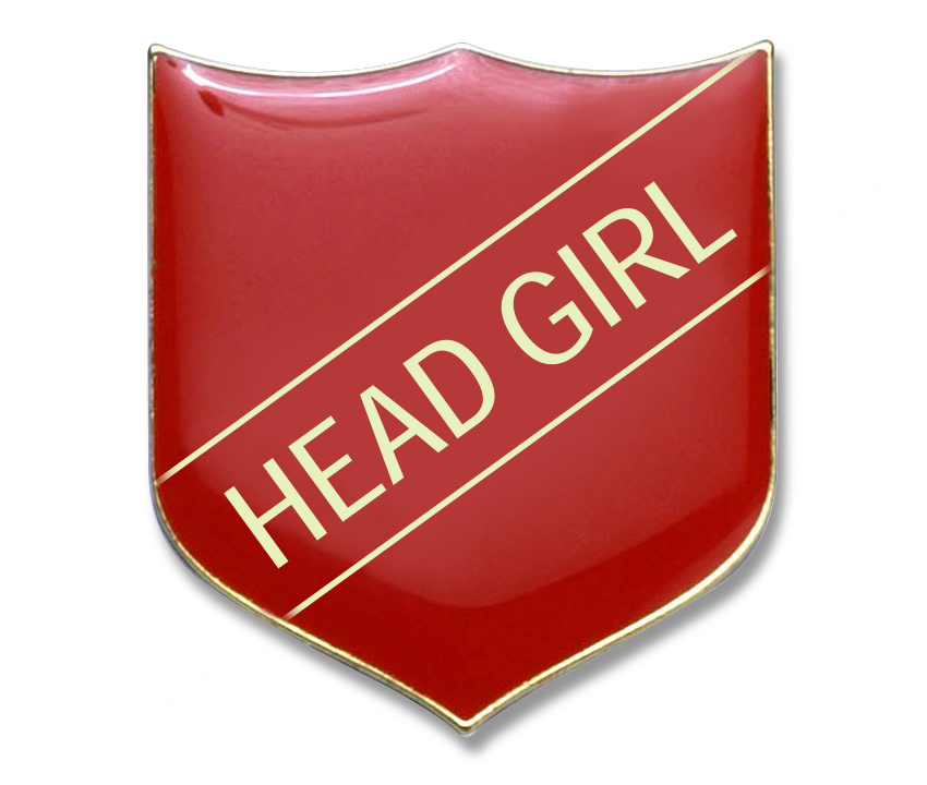 HEAD GIRL badge red (pack of 5)