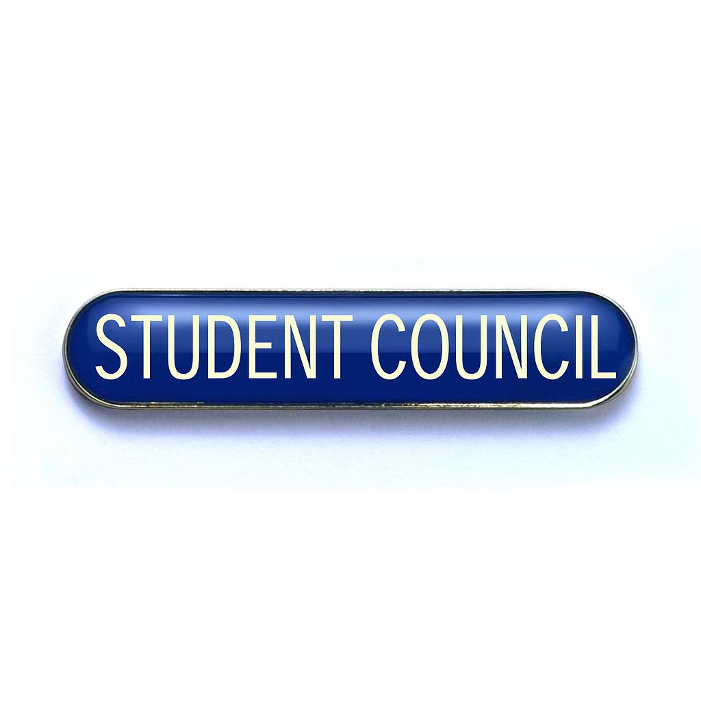 STUDENT COUNCIL badge blue (pack of 5)