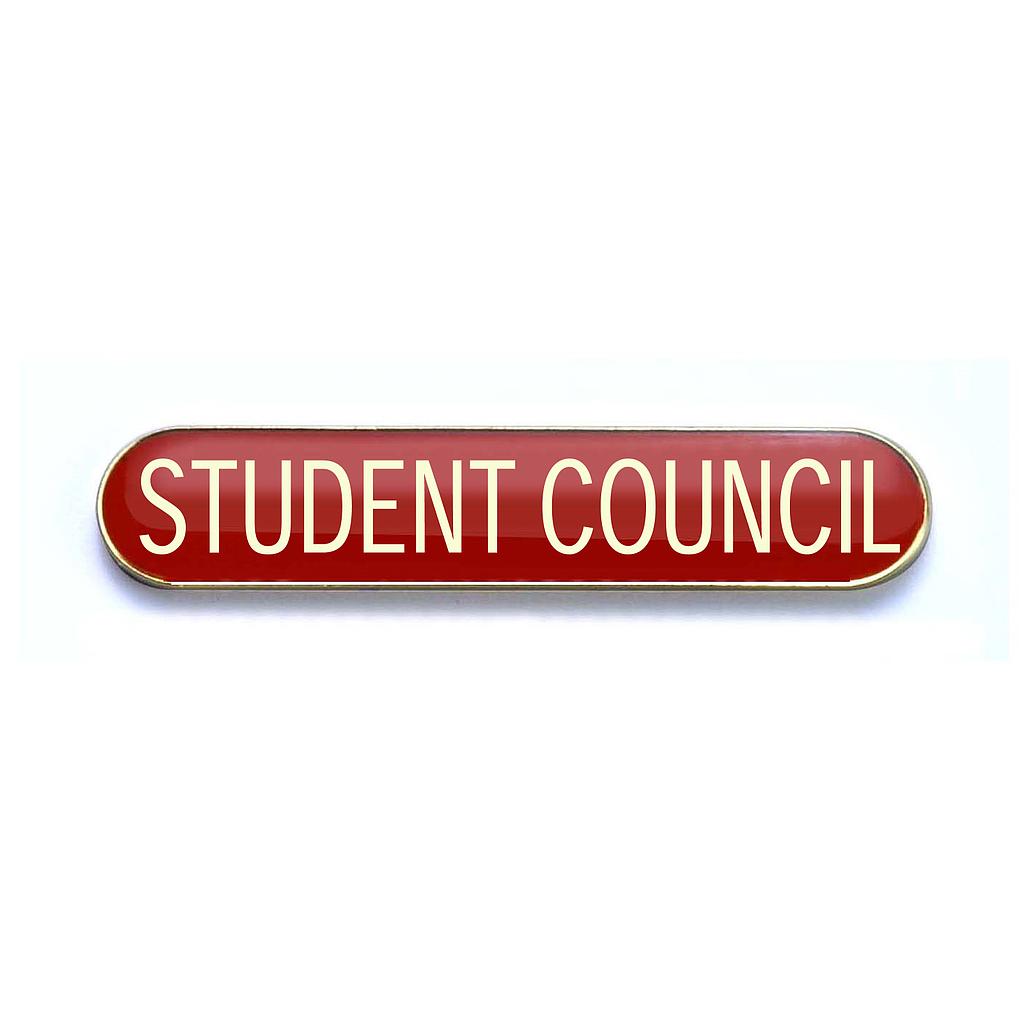 STUDENT COUNCIL badge red (pack of 5)