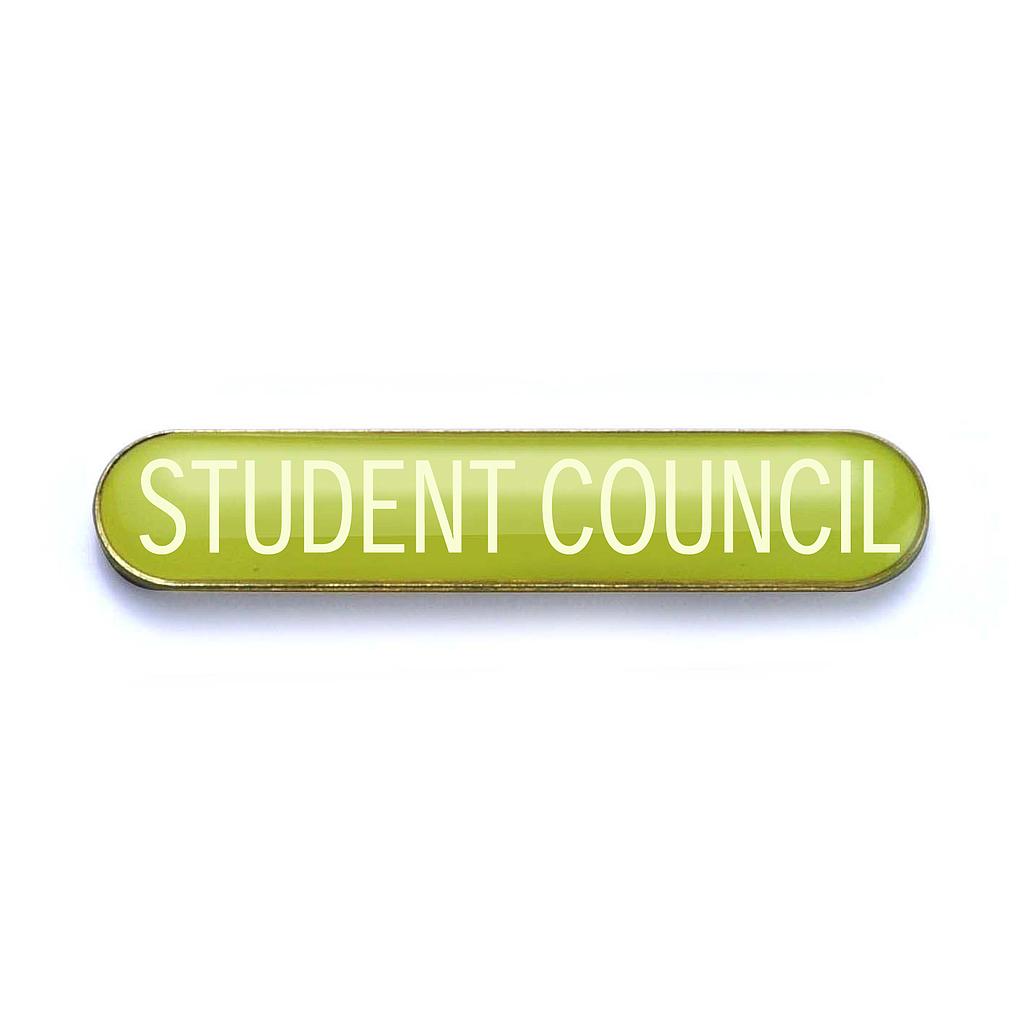 STUDENT COUNCIL badge yellow (pack of 5)