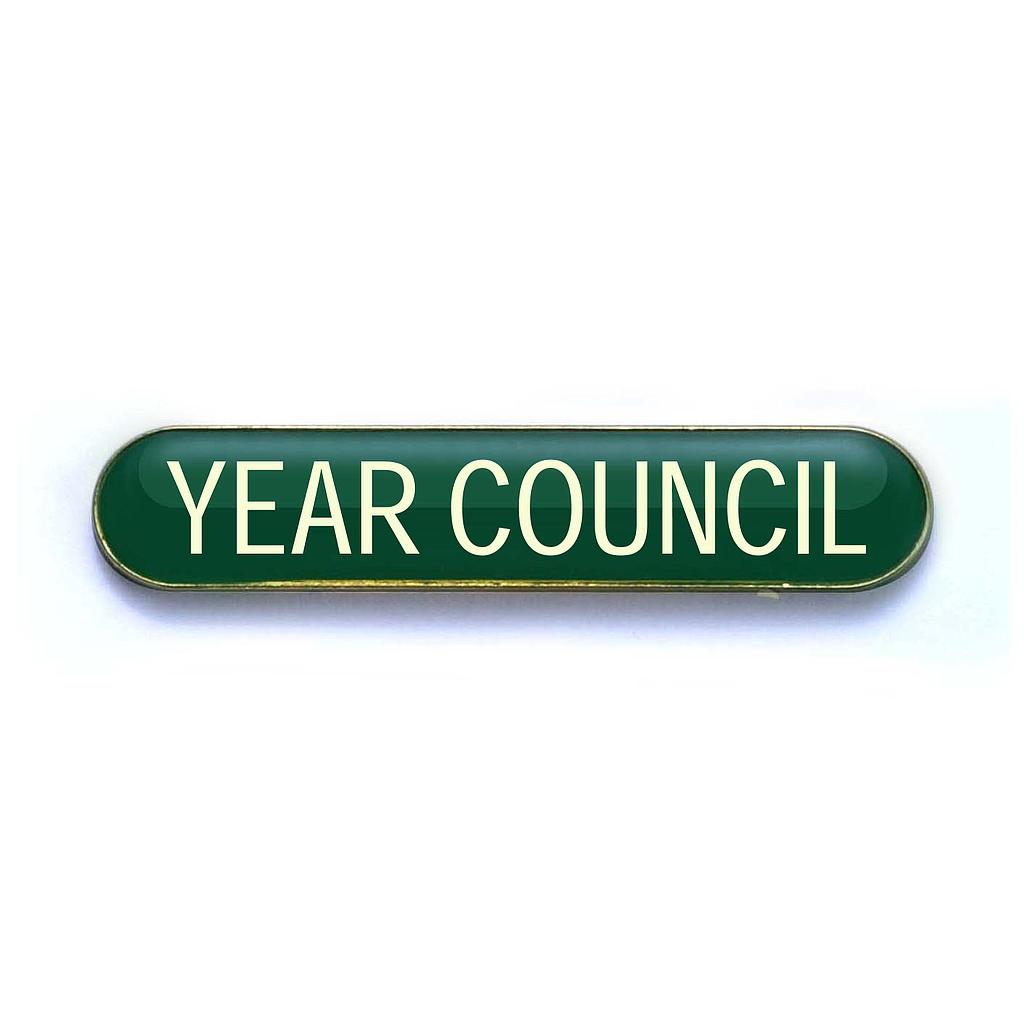 YEAR COUNCIL badge green(pack of 5)