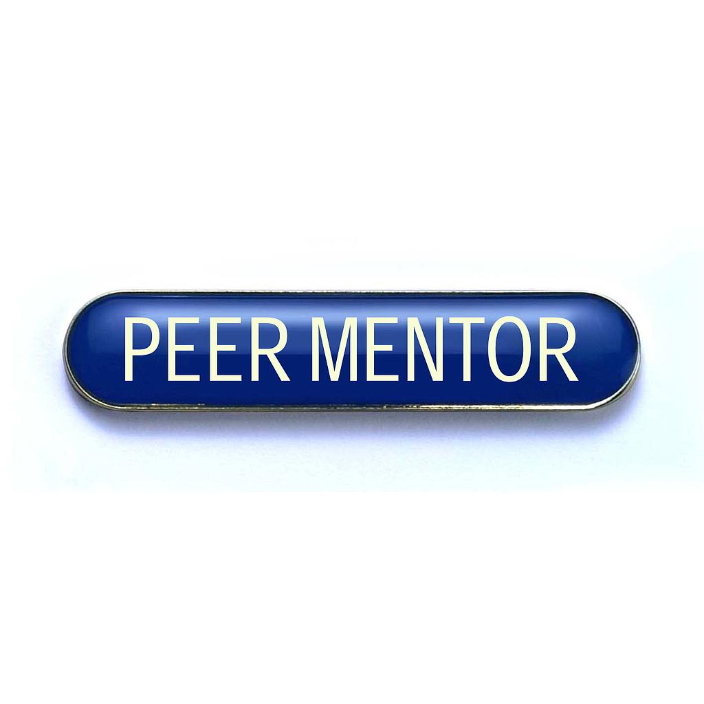 PEER MENTOR badge blue (pack of 5)