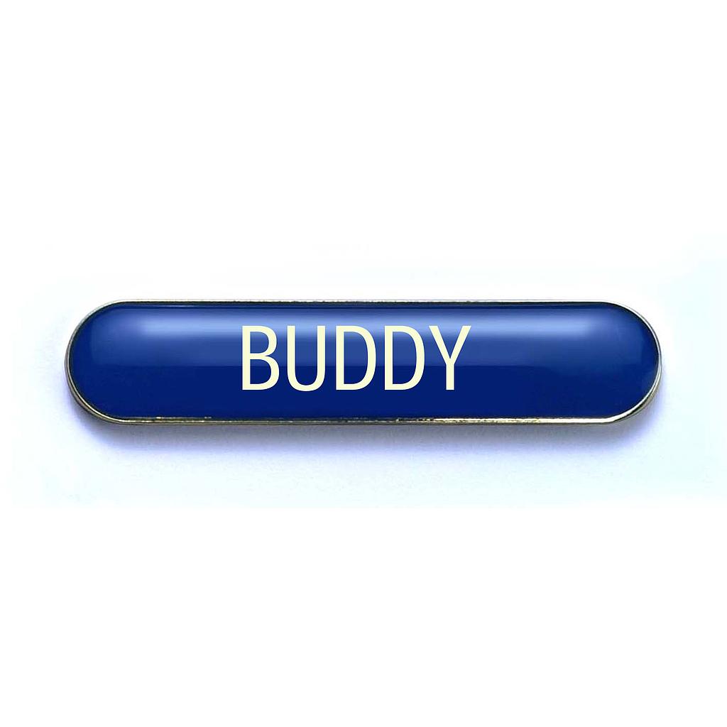 BUDDY badge blue (pack of 5)