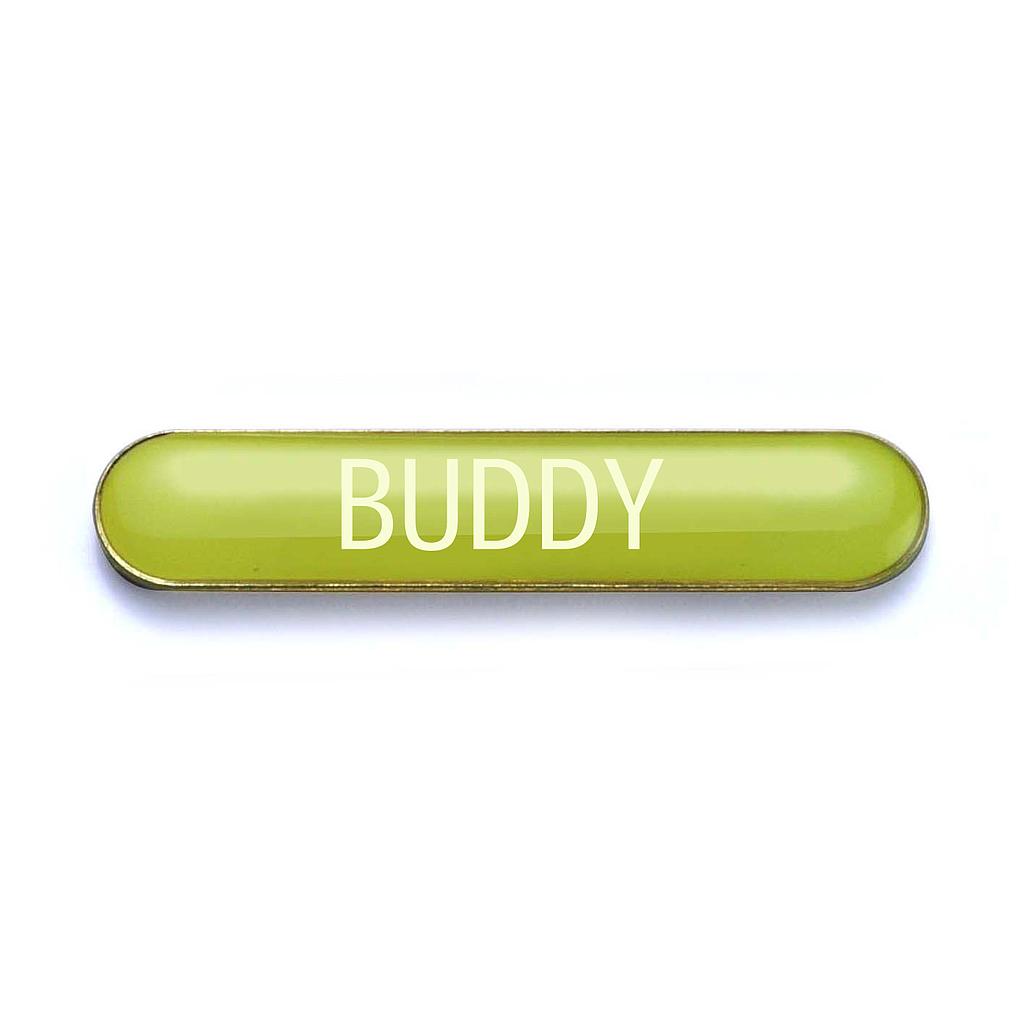 BUDDY badge yellow (pack of 5)