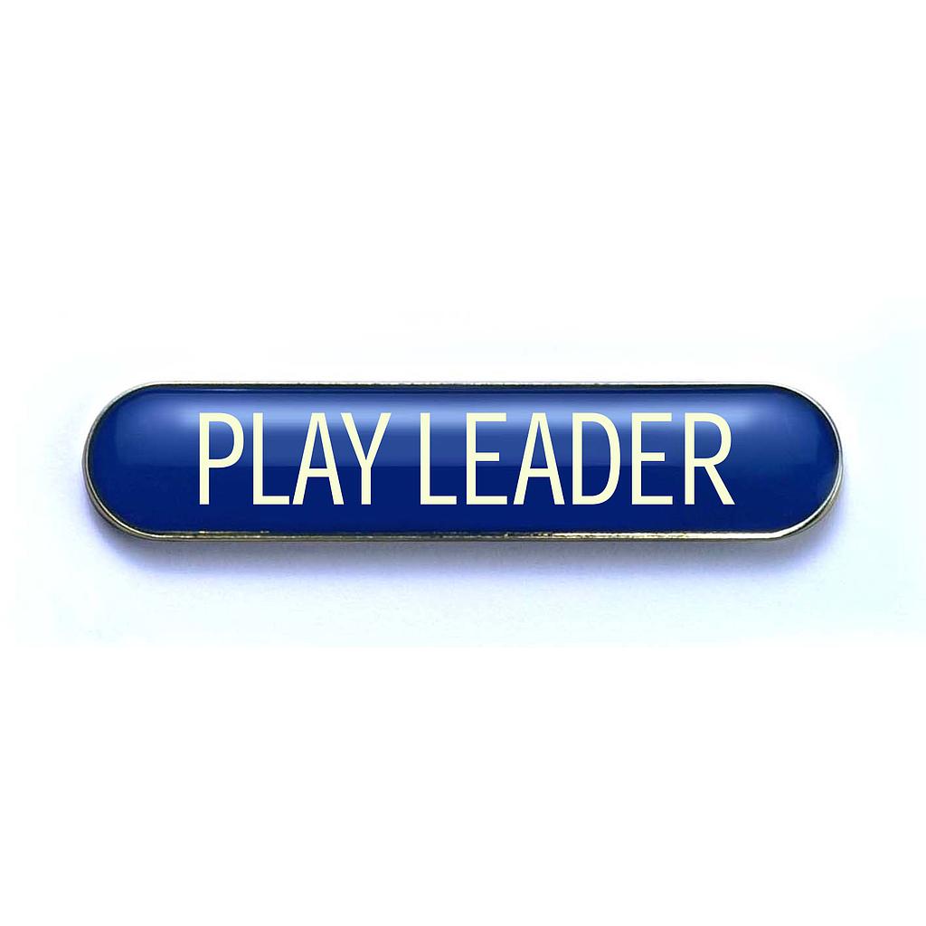 PLAY LEADER badge blue (pack of 5)