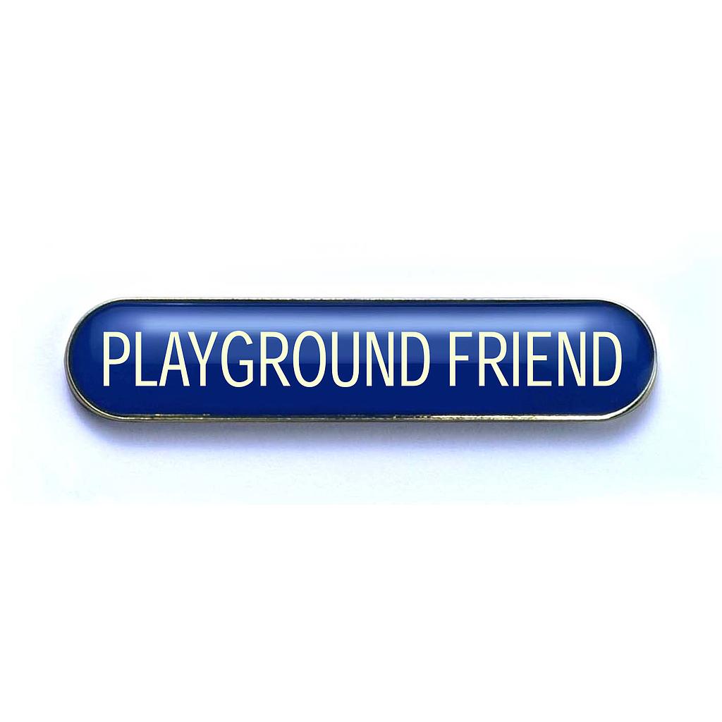 PLAYGROUND FRIEND badge blue (pack of 5)