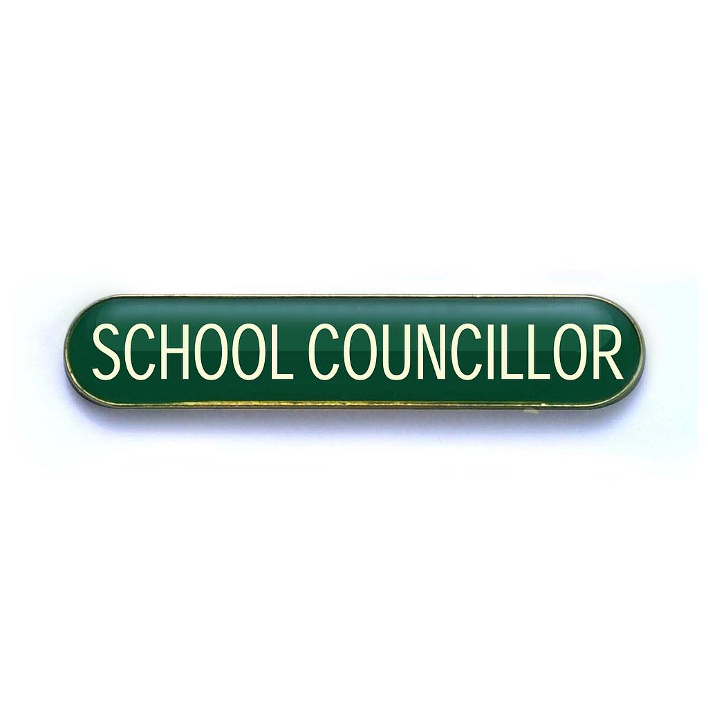 SCHOOL COUNCILLOR badge green(pack of 5)