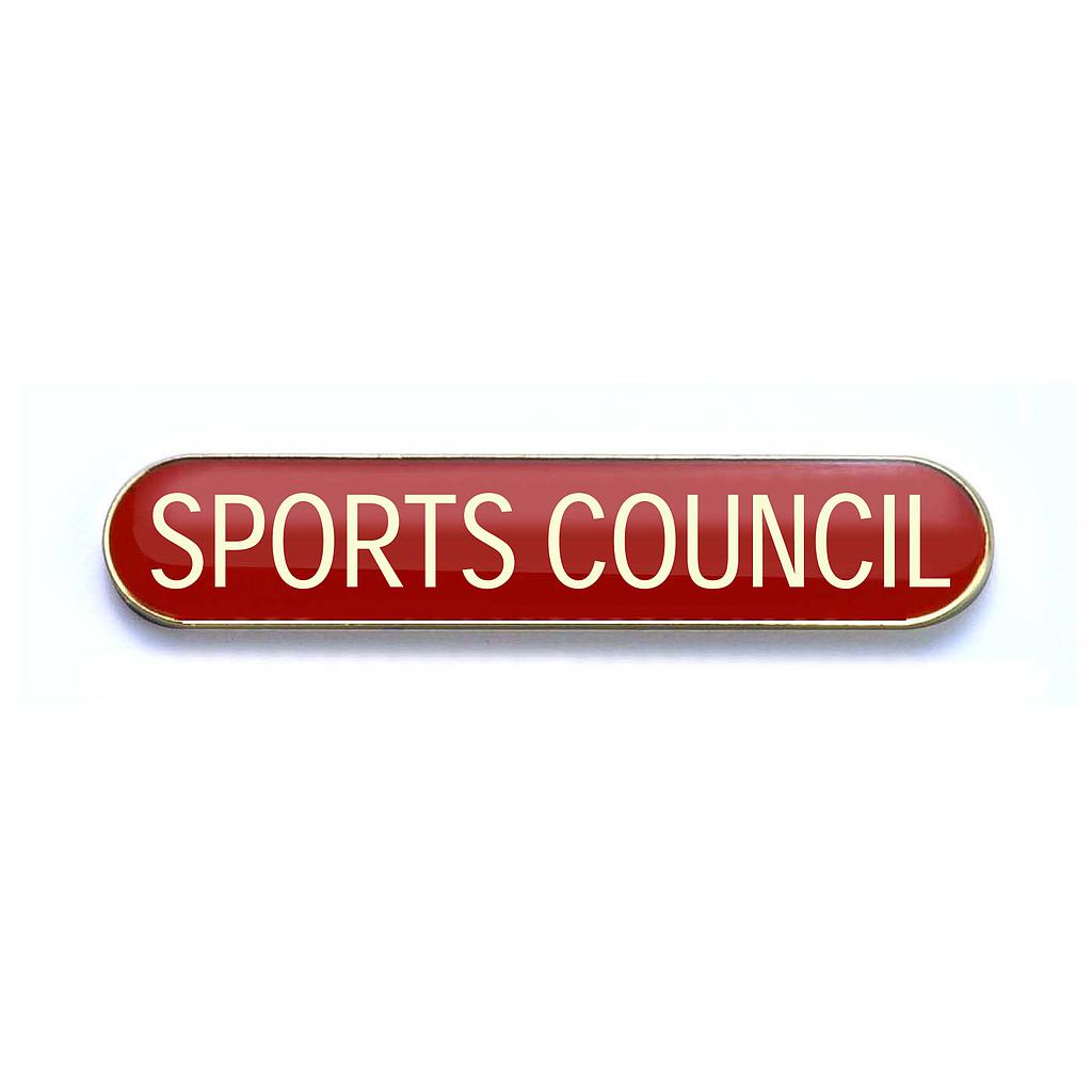 SPORTS COUNCIL badge red (pack of 5)