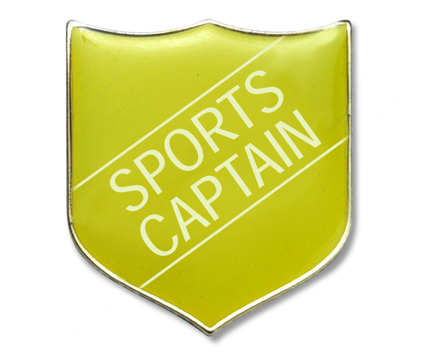 Sports Captain Enamel Badge Yellow (Pack of 5)