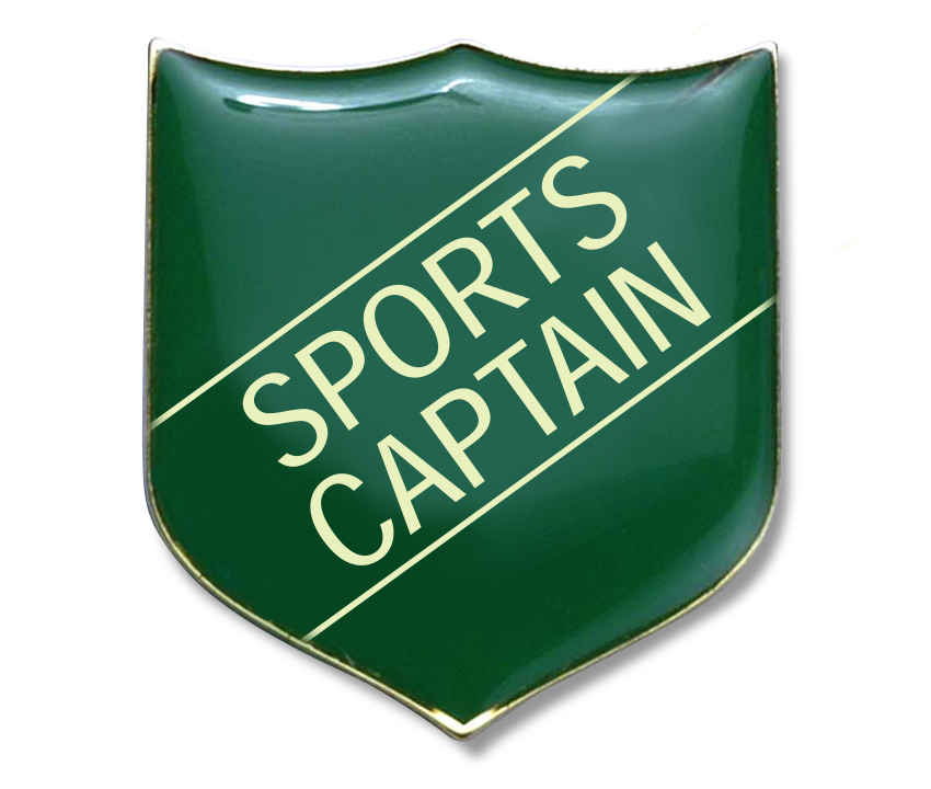 SPORTS CAPTAIN badge green (pack of 5)