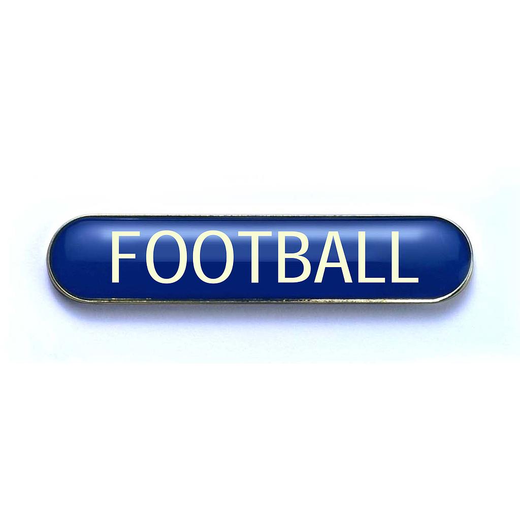 FOOTBALL badge blue (pack of 5)