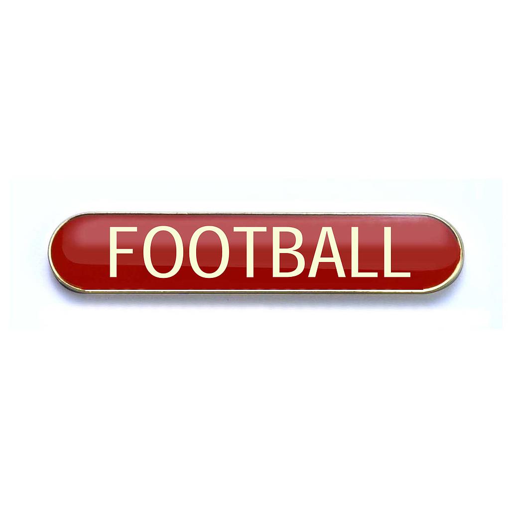 FOOTBALL badge red (pack of 5)