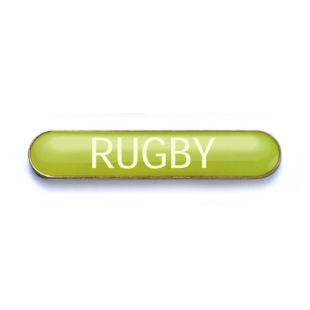 RUGBY badge yellow (pack of 5)
