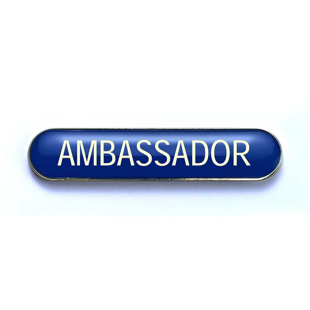 AMBASSADOR badge blue (pack of 5)