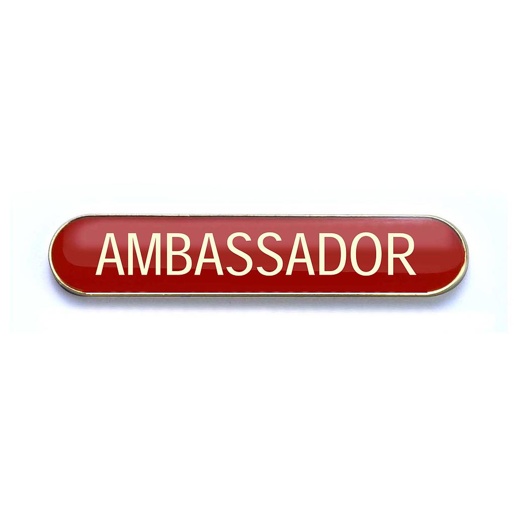 AMBASSADOR badge red (pack of 5)