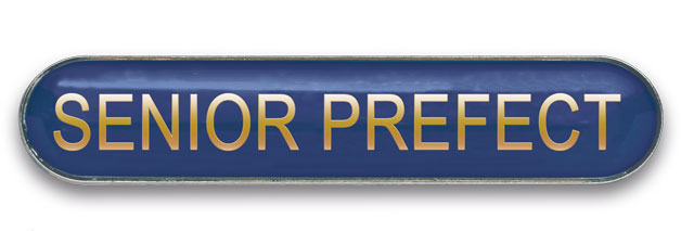 SENIOR PREFECT badge blue (pack of 5)