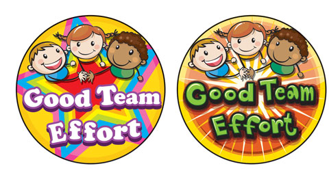 Good Team Effort stickers Dual Pack