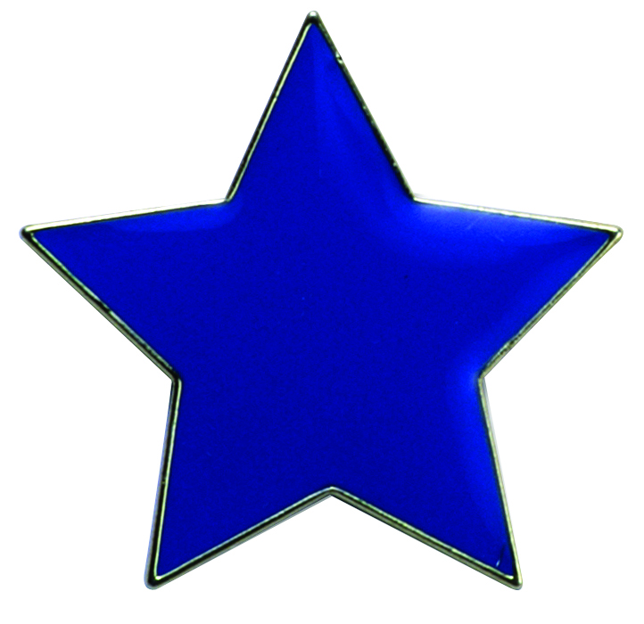 Blue Star  badge (pack of 5)