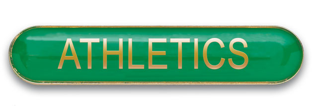ATHLETICS badge green (pack of 5)