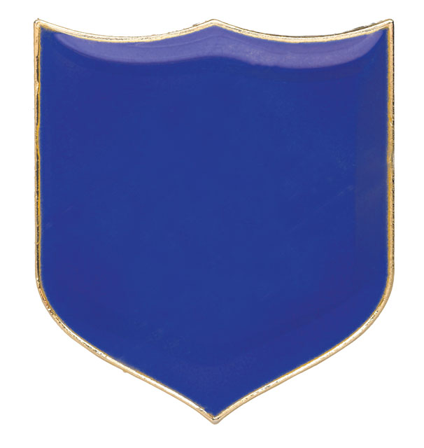 Blue Plain badge (pack of 5)