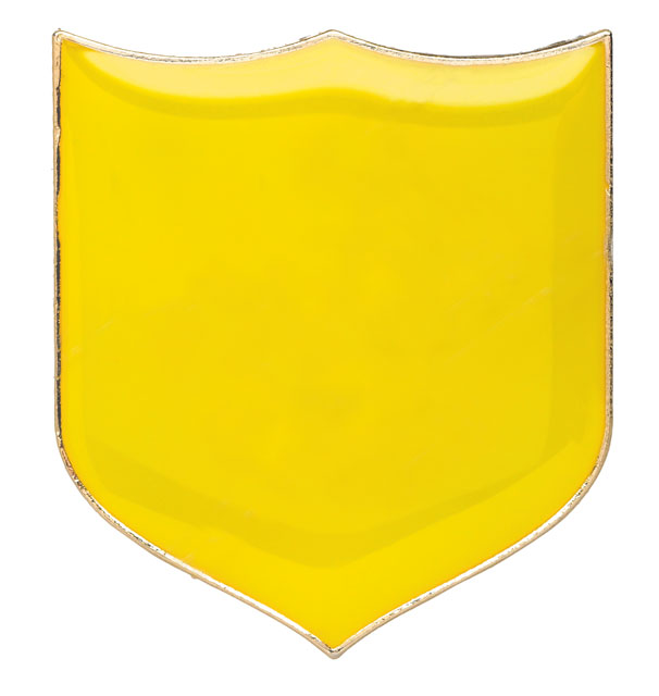 Yellow Plain badge (pack of 5)