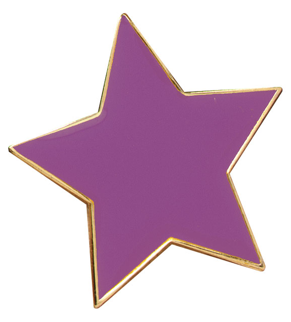 Purple Star  badge (pack of 5)