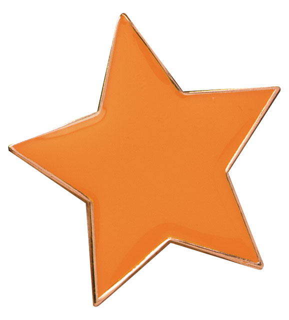 Orange Star  badge (pack of 5)