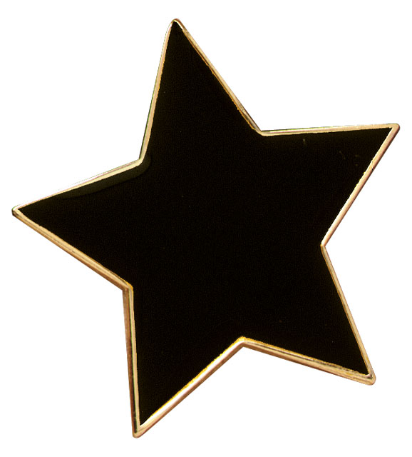 Black Star  badge (pack of 5)
