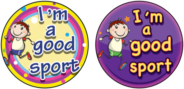 I'm a Good Sport sticker dual pack