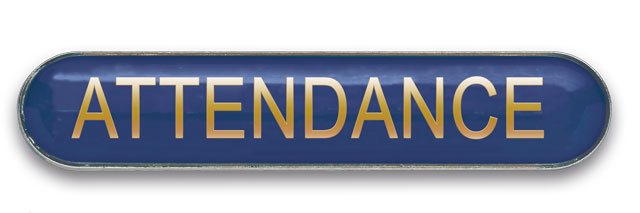 ATTENDANCE badge blue (pack of 5)
