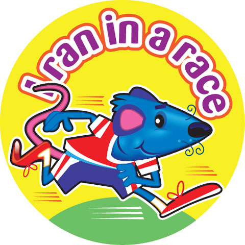 I Ran in a race' sticker