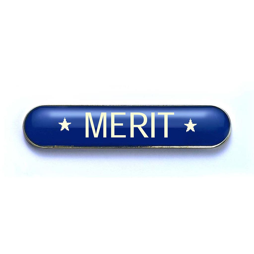 MERIT bar badge blue (pack of 5)