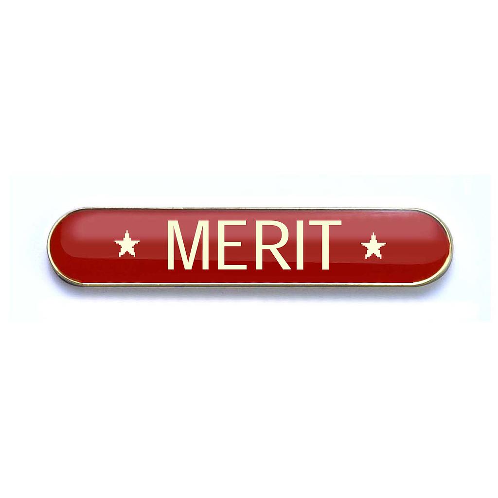 MERIT bar badge red (pack of 5)