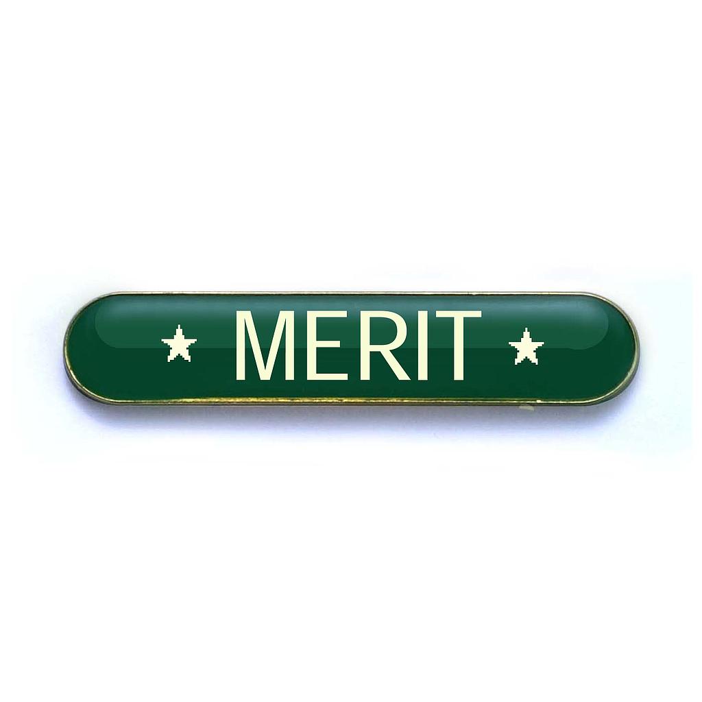 MERIT bar badge green (pack of 5)