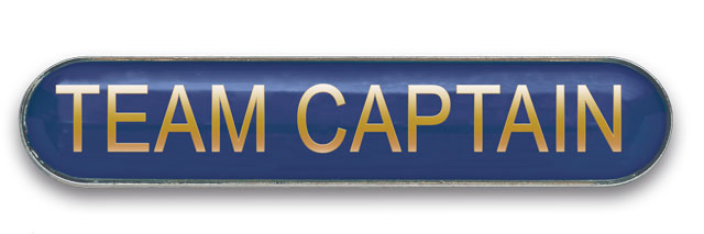 TEAM CAPTAIN badge blue (pack of 5)