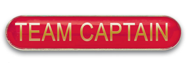 TEAM CAPTAIN badge red (pack of 5)