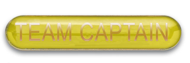 TEAM CAPTAIN badge yellow (pack of 5)